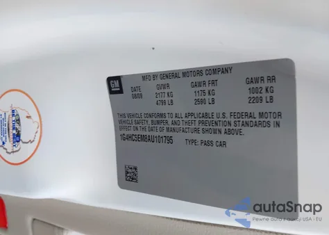 2010 Buick Lucerne Cxl from USA, damaged, VIN 1G4HC5EM8AU101795